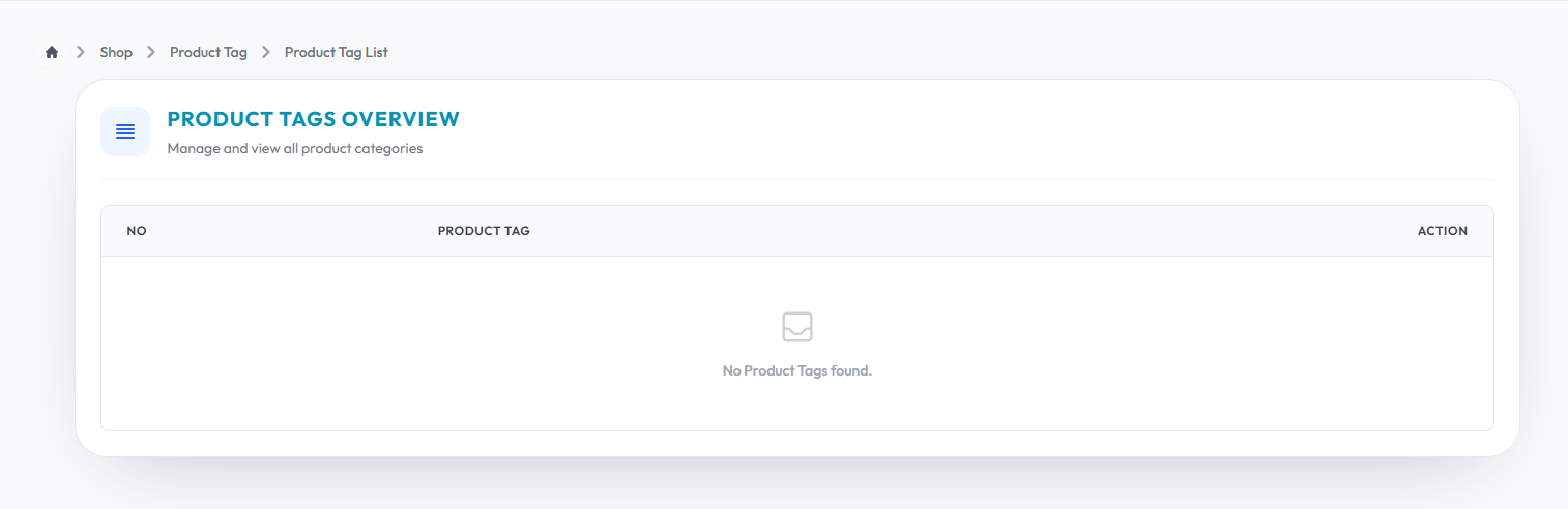 List Product Tgas
